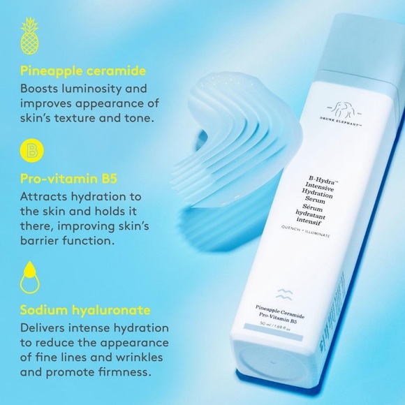 $10❤️‍🔥 LAST 1! Drunk Elephant B-Hydra Intensive Hydration Serum 🐘💧 NEW - Picture 5 of 10